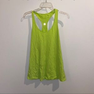 Lululemon Coolracerback, lime green, 12